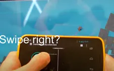Smartphone controlling a helicopter